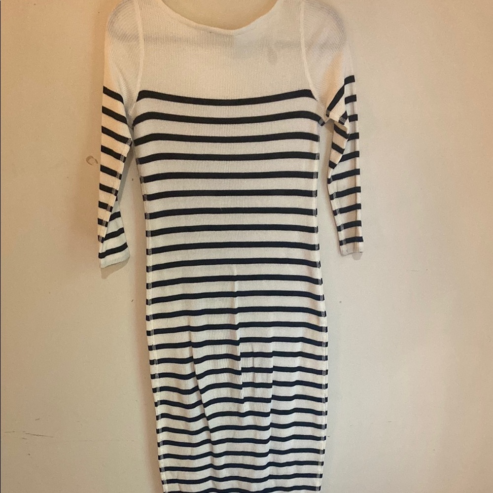 Striped Black and White Dress